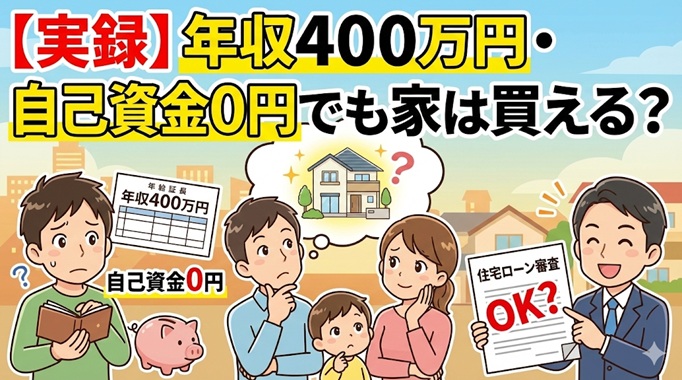 年収400万円で住宅購入を検討するイメージ