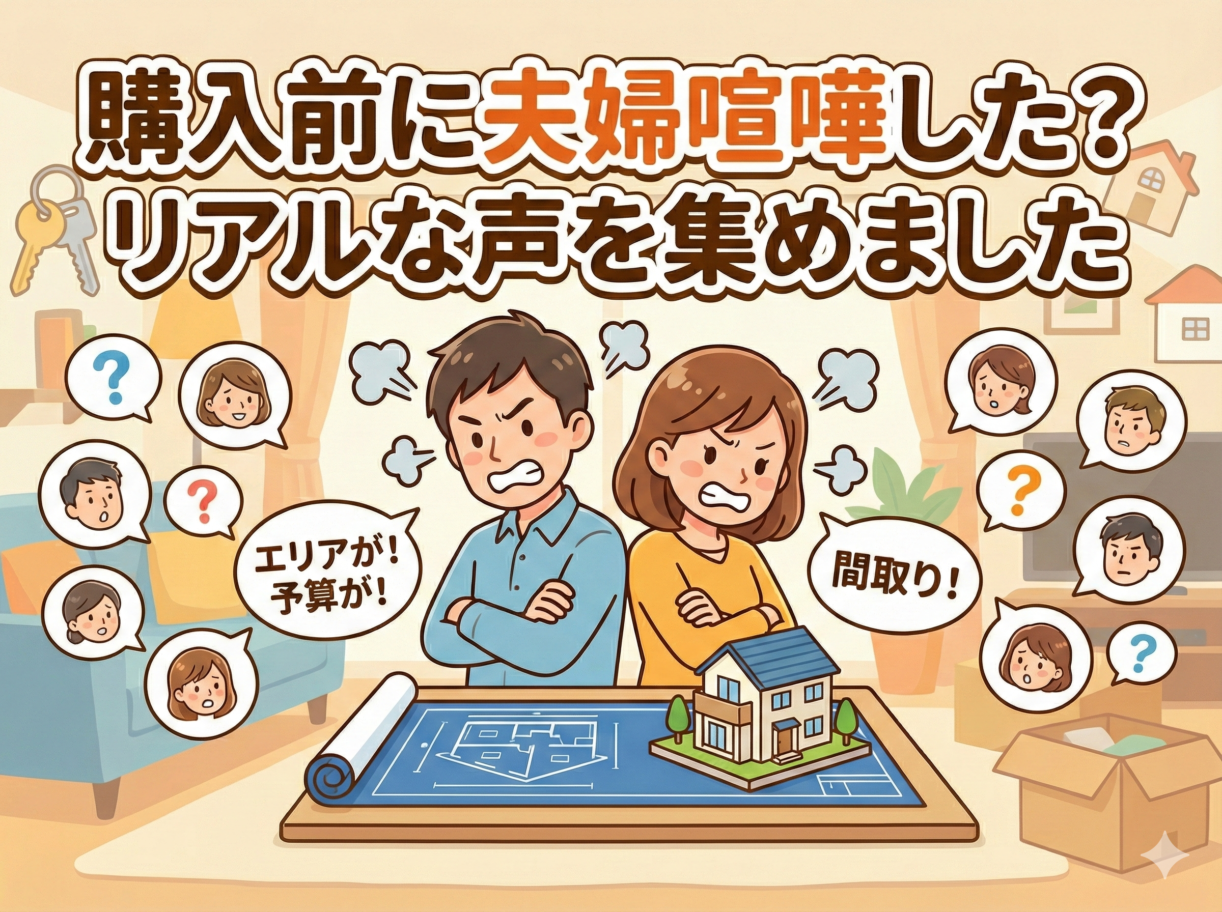 町田市・相模原市で家購入前に夫婦喧嘩したリアルな声のイメージ