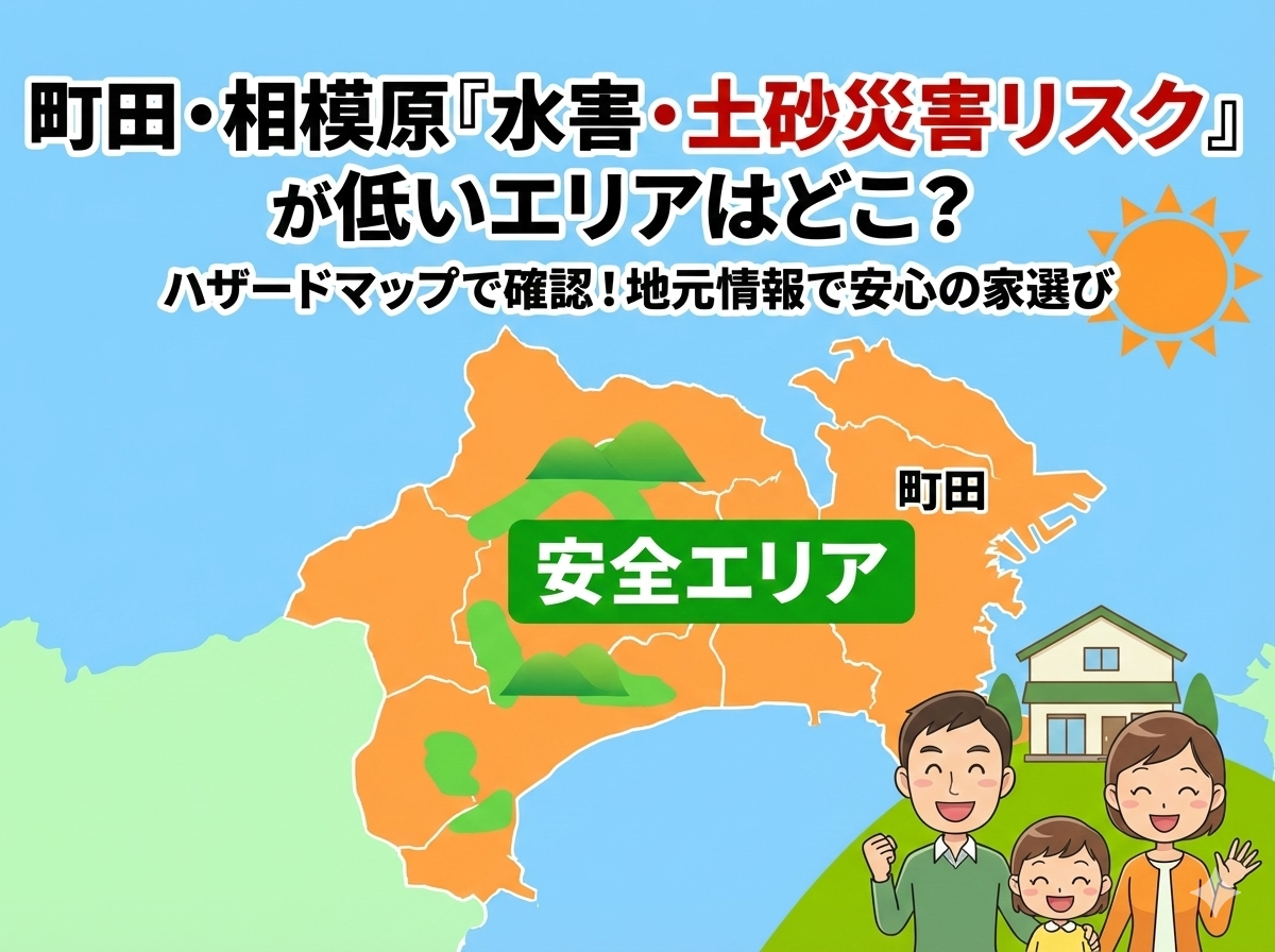 町田市・相模原市のハザードマップで災害リスクを確認するイメージ